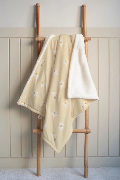 NOU Nergis Bahçesi Welsoft Battaniye (80x120) - Spiring Daffodil