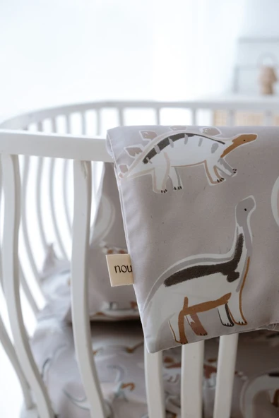 NOU Dinozorlu Organik Anne Yanı Nevresim Takımı (60x100) - Dinosaurs - 3