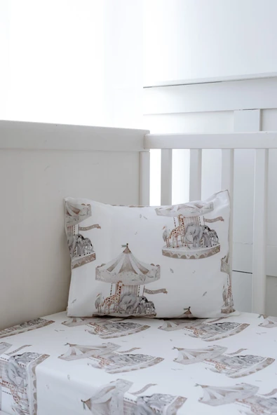 NOU Atlıkarıncalı Tek Kişilik Lastikli Çarşaf Seti (100X200 20) - Carousel - 2