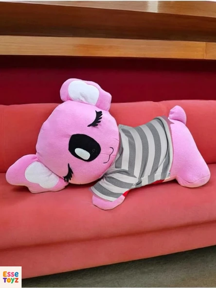 65 cm Yatık Pembe Uykucu Koala Peluş Oyuncak – Yumuşak ve Sevimli Uyku Arkadaşı ürün görseli