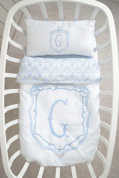 NOU Harf Serisi G Harfi Anne Yanı Nevresim Takımı ( 60x100) - Noble Serie