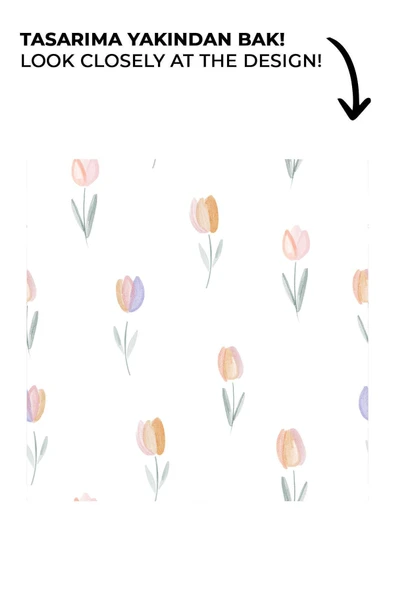 NOU Renkli Laleli Welsoft Battaniye (80x120) - Spring Tulip - 4