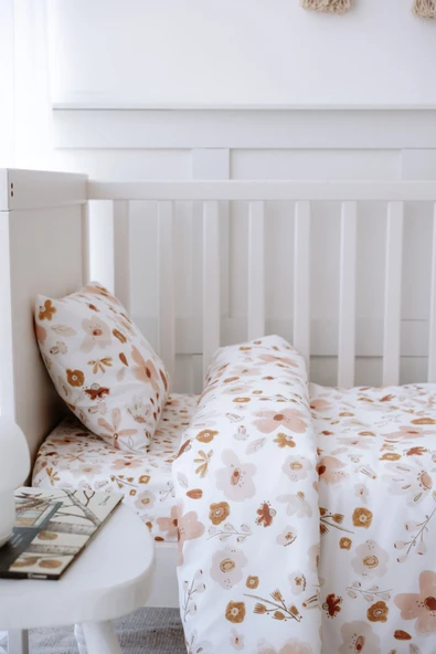 NOU Çiçek Bahçesi Organik Park Yatak Nevresim Takımı (80X120) - Floral Joys - 4