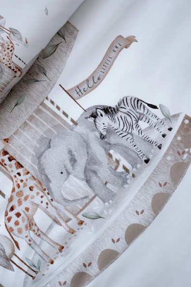 NOU Atlıkarıncalı  Bebek Lastikli Çarşaf Seti (70X130+15) - Carousel - 2