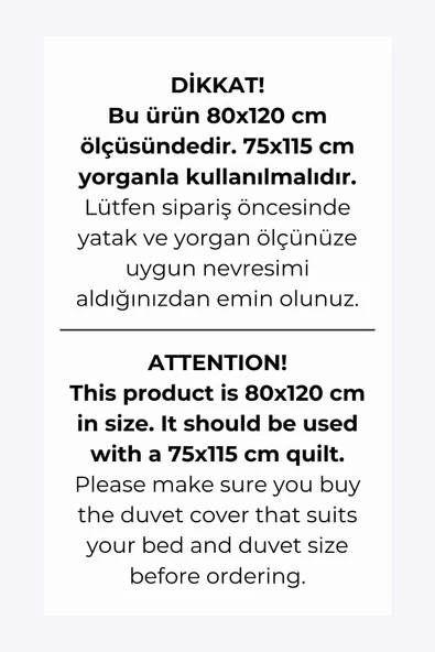 NOU Harf Serisi O Harfi Park Yatak Nevresim Seti ( 80 x120) - Noble Serie Mavi - 7