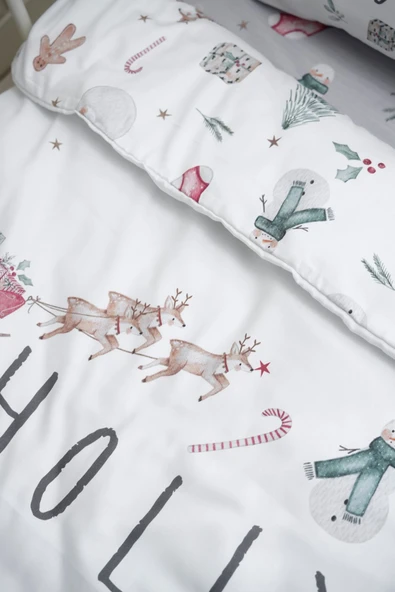 NOU Holly Jolly Yeni Yıl Montessori Nevresim Takımı (100x200) - 3