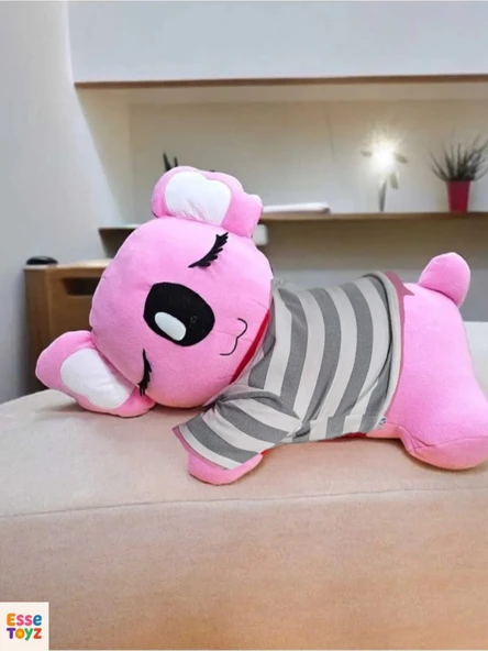 65 cm Yatık Pembe Uykucu Koala Peluş Oyuncak – Yumuşak ve Sevimli Uyku Arkadaşı - Resim 2