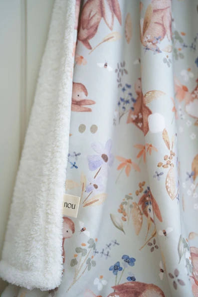 NOU Tavşanlı Welsoft Battaniye (100X150) - Rabbit Garden - 2