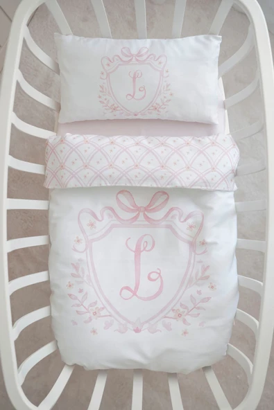 NOU Harf Serisi L Harfi Anne Yanı Nevresim Takımı ( 60x100) - Noble Serie