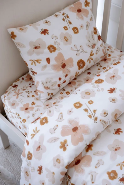 NOU Çiçek Bahçesi Organik Park Yatak Nevresim Takımı (80X120) - Floral Joys - 3