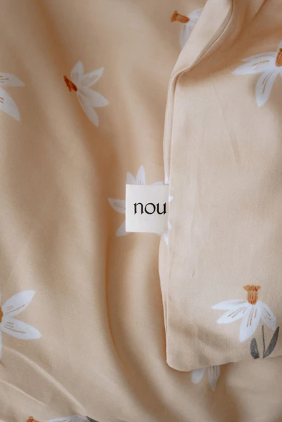 NOU Nergis Bahçesi Organik Bebek Nevresim Takımı (100X150) - Spiring Daffodil - 5