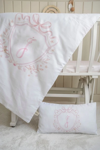 NOU Harf Serisi İ Harfi Anne Yanı Nevresim Takımı ( 60x100) - Noble Serie - 4