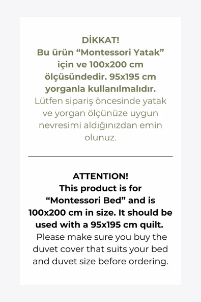 NOU Pofuduk Ayılı  Montessori Nevresim Seti (100x200) - Fluffy Bear - 6