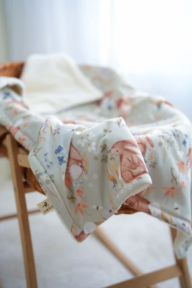 NOU Tavşanlı Welsoft Battaniye (80x120) - Rabbit Garden - 4