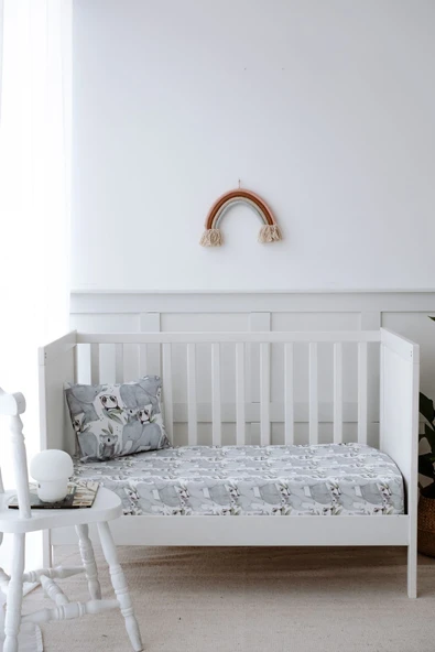 NOU Hayvanlı Organik Bebek Lastikli Çarşaf Seti (80X160+15) - 2