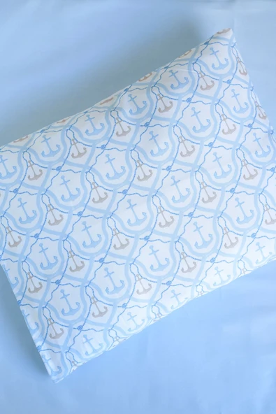 NOU Harf Serisi O Harfi Park Yatak Nevresim Seti ( 80 x120) - Noble Serie Mavi - 5