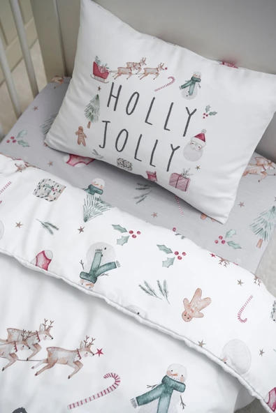 NOU Holly Jolly Yeni Yıl Montessori Nevresim Takımı (100x200) - 2