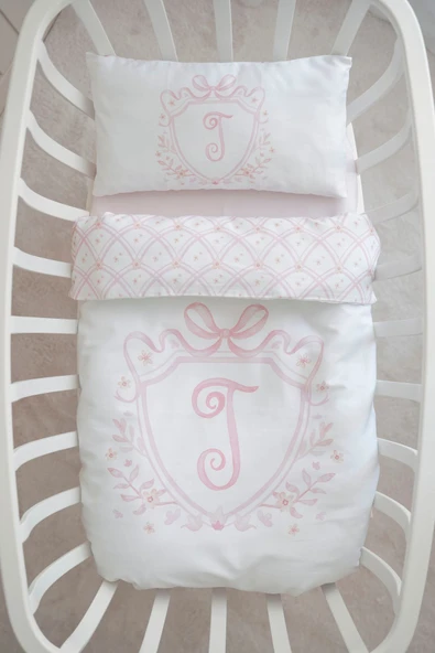 NOU Harf Serisi T Harfi Anne Yanı Nevresim Takımı ( 60x100) - Noble Serie