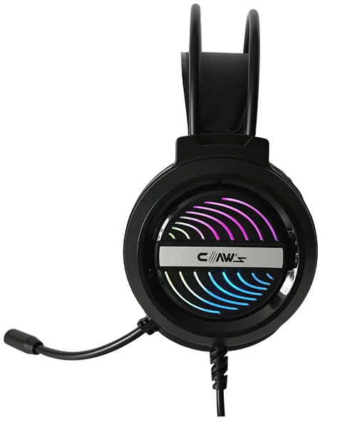 Claw's Fusion 7.1 Surround 50MM Sürücülü USB Rgb Ergonomik Gaming Oyuncu Kulaklığı - Siyah - 3