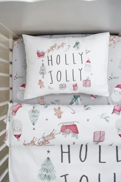 NOU Holly Jolly Yeni Yıl Tek Kişilik Nevresim Takımı (160x220) - 6