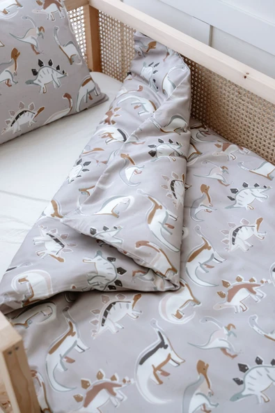 NOU Dinozorlu Tek Kişilik Nevresim Takımı (160x220) - Dinosaurs - 2