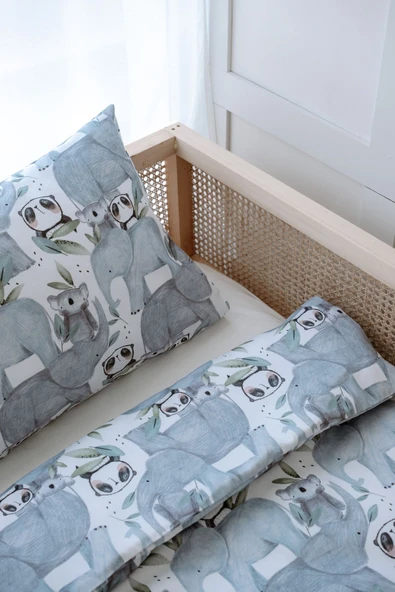 NOU Hayvanlı Organik Tek Kişilik Nevresim Takımı (160x220) - Forest Gang - 4