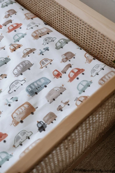 NOU Renkli Araçlı Organik Tek Kişilik Nevresim Takımı (160x220) - Vehicle Attack - 3