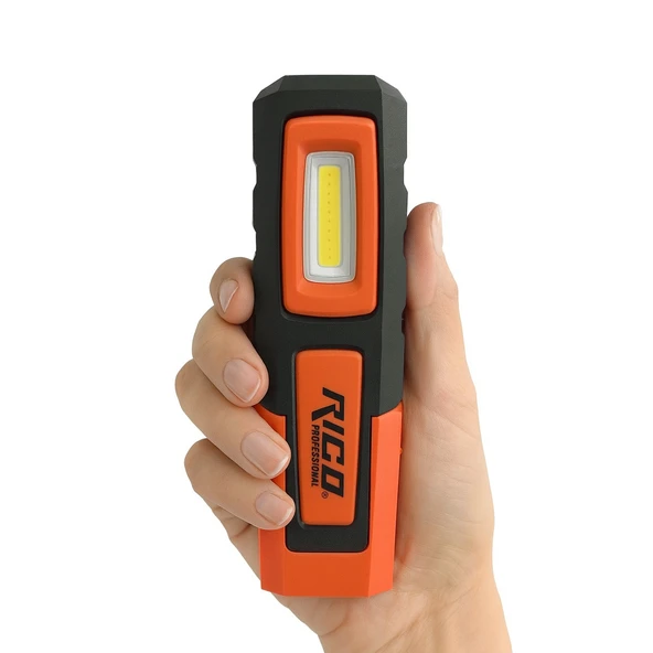 Mıknatıslı Şarjlı Ledli El Feneri 600 Lümen Lambası Spor Kamp Fener SOS & UV Mavi Işık Oto Tamir - Resim 6