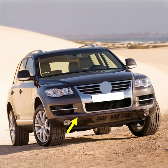 VW Touareg 2007-2010 Ön Tampon Sağ Çeki Demiri Kapağı 7L6807156B ürün görseli 1