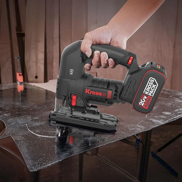 Kress KUE26.91 20Volt Profesyonel Kömürsüz Devir Ayarlı Şarjlı Dekupaj Testere (Akü Dahil Değildir) - 6