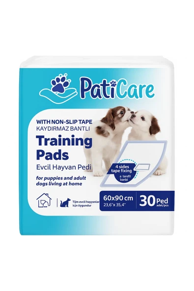 Paticare 60x90 cm 30'lu Yapışkanlı Kedi Köpek Çiş Pedi Mavi - Resim 3