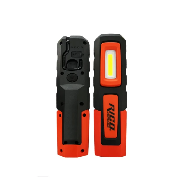 Mıknatıslı Şarjlı Ledli El Feneri 600 Lümen Lambası Spor Kamp Fener SOS & UV Mavi Işık Oto Tamir - Resim 5