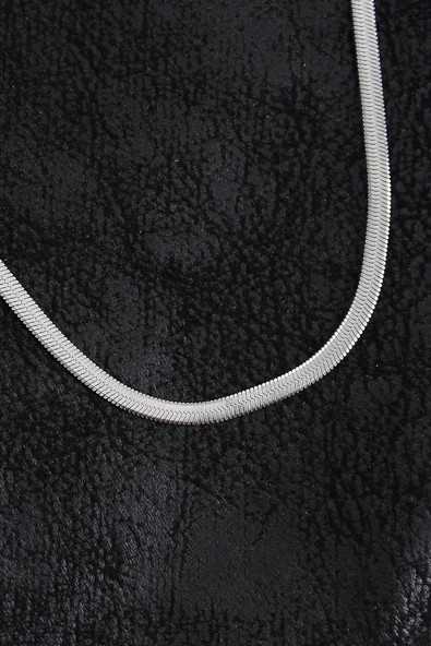 CEYLAN ADAM 316L Çelik Klasik İtalyan Zincir Model Gümüş Renk Erkek Kolye - 2