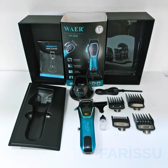 WAER WA-0222 Profesyonel 9000 RPM Manyetik Motorlu Saç Kesme Makinesi - Resim 5