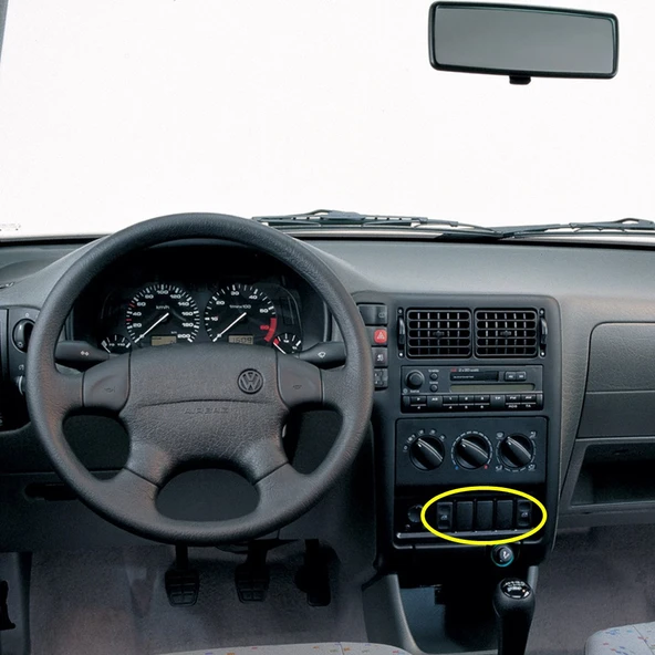 VW Polo HB 1994-2000 Düğme Çerçeve Kör Kapağı 2 adet 6K0957087B - 2