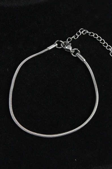 CEYLAN ADAM 316L Çelik Oval İtalyan Model Gümüş Renk Erkek Bileklik ürün görseli 1