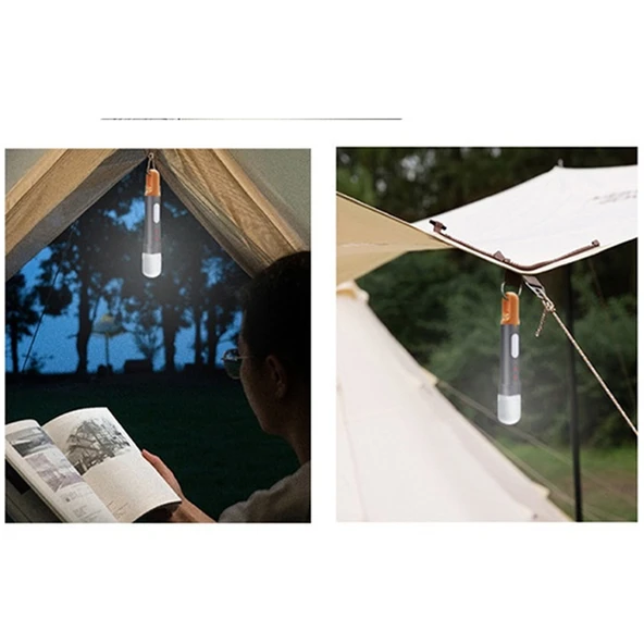 El Feneri 800 Lümen 2000 Metre Menzil 1200 mAh Şarjlı Powerbank Ledli Işık Lambası Su Geçirmez Kamp - Resim 5