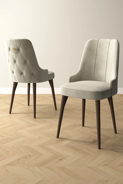 Mabel Meşe Desen 80x132 Açılabilir Yemek Odası Takımı 4 Sandalye, 1 Bench Krem - 3