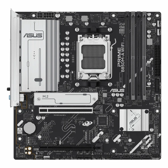 Asus Prime B850M-A WiFi DDR5 (8000MHz)OC M.2 HDMI/DP PCIe 5.0 AM5 mATX Anakart - Resim 2