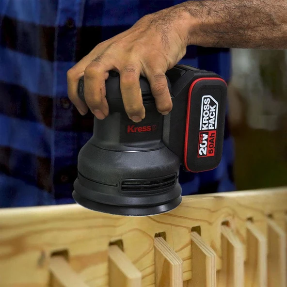 Kress KUD20.9 20Volt 125mm Kömürsüz Profesyonel Devir Ayarlı Eksantrik Zımpara (Akü Dahil Değildir) - 6