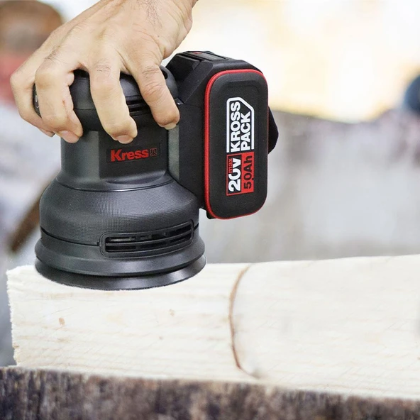 Kress KUD20.9 20Volt 125mm Kömürsüz Profesyonel Devir Ayarlı Eksantrik Zımpara (Akü Dahil Değildir) - 7