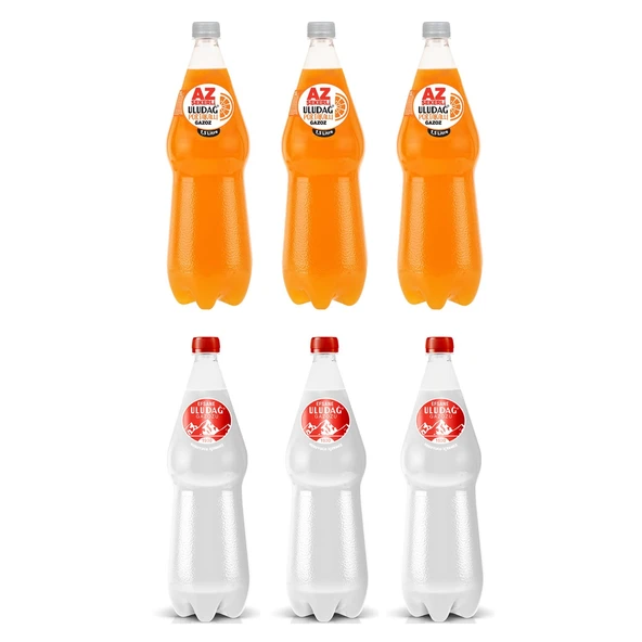 Uludağ Efsane Portakal ve Gazoz 1500 ml 6 lı Karma Paket ürün görseli 1