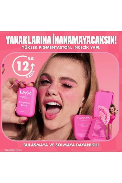 Professional Makeup Buttermelt Blush Kremsi Pembe Pudra Allık -04 U Know Butta - Resim 3