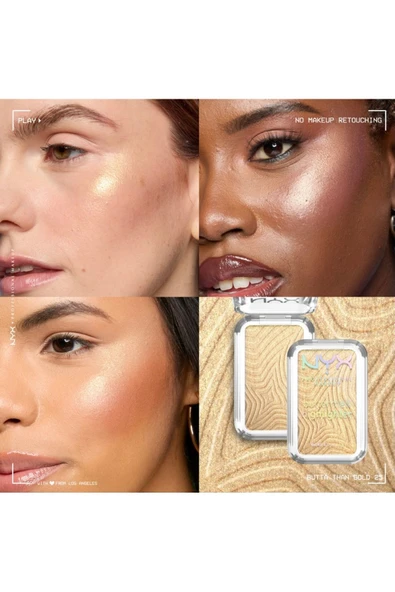 PROFESSİONAL MAKEUP Buttermelt Highlighter Kremsi Pudra Aydınlatıcı - 25 Butta Than gold Allık - 2
