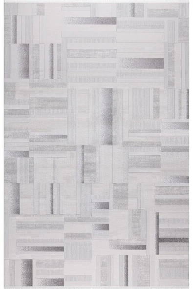 Pastel Halı Keops D169B Krem Gri Akrilik Salon Oturma Yatak Odası Halısı