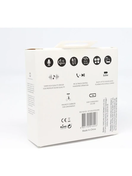 Samsung C&T İTFİT 103B Kırmızı Bluetooth Kulaklık - GP-OAU019SAARW Samsung Türkiye Garantili - 4