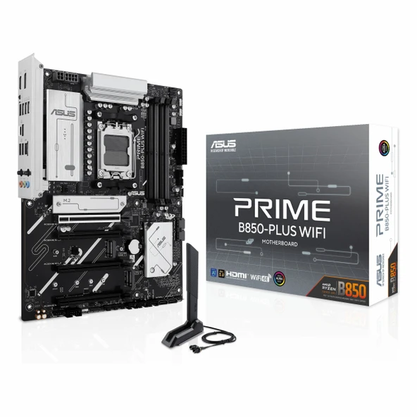 Asus Prime B850-Plus WiFi DDR5 (8000MHz)OC M.2 HDMI/DP/USB-C PCIe 5.0 AM5 ATX Anakart ürün görseli 1