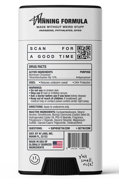 W Labs Fresh Ice Antiperspirant Stick Deodorant 74GR - 2