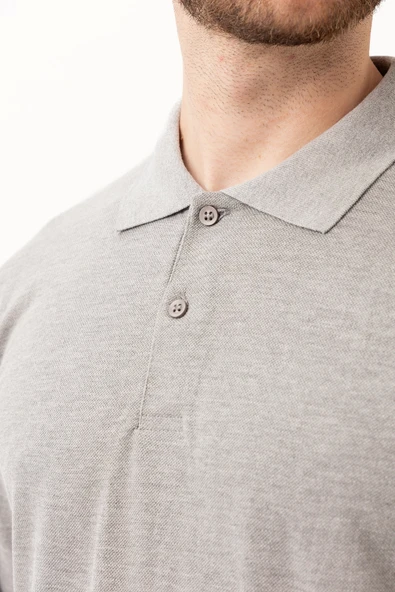 GAURA POLO T-SHIRT GRİ MELANJ - Resim 4