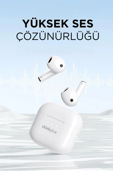 Lenovo Thinkplus Lp23 Beyaz Bluetooth BT 5.4 Kablosuz Kulaklık - Resim 2